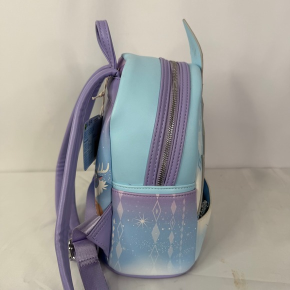 Disney Frozen Elsa Ice‎ Palace Loungefly Mini Backpack Olaf Blue Purple NEW main image 6